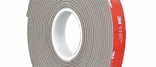 Cinta de espuma acrílica gris